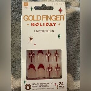 New Holiday Limited Edition Nail Set Red Christmas Presents Gifts press on nails